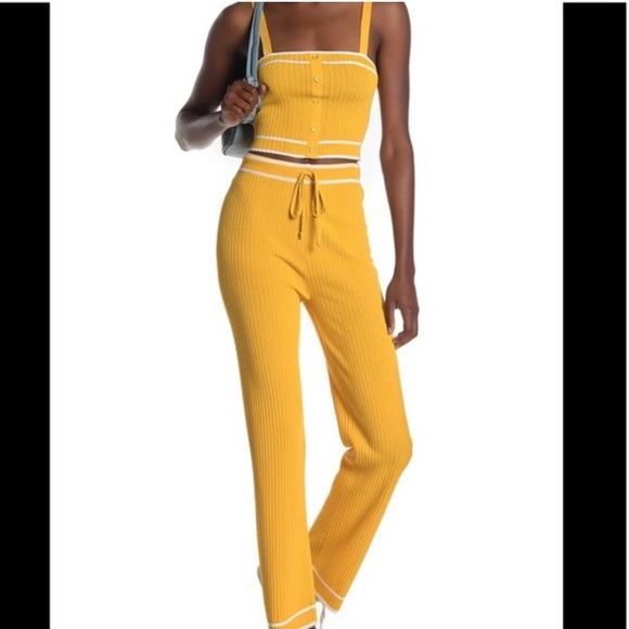 💛Emory Park two-piece pants set Mustard Yellow Size M - Picture 1 of 14